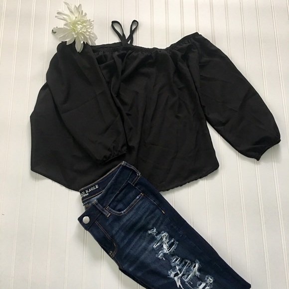 Off shoulder long sleeve blouse - Picture 2 of 5